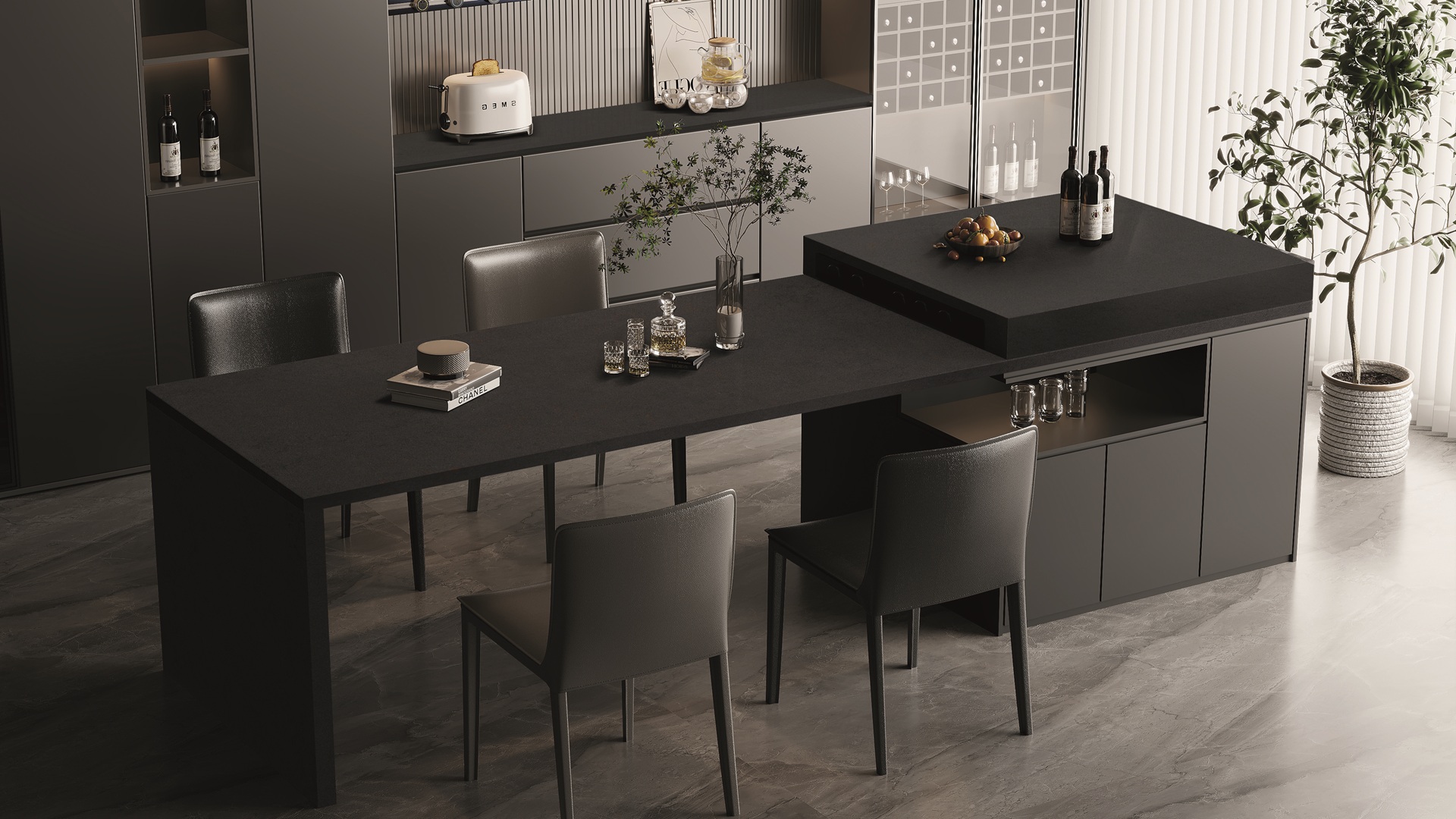 Aurea Surfaces Cemento Dark ZERO Collection application