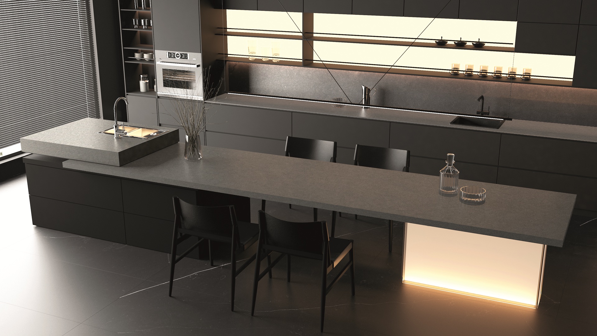 Aurea Surfaces Cemento Steel ZERO Collection application