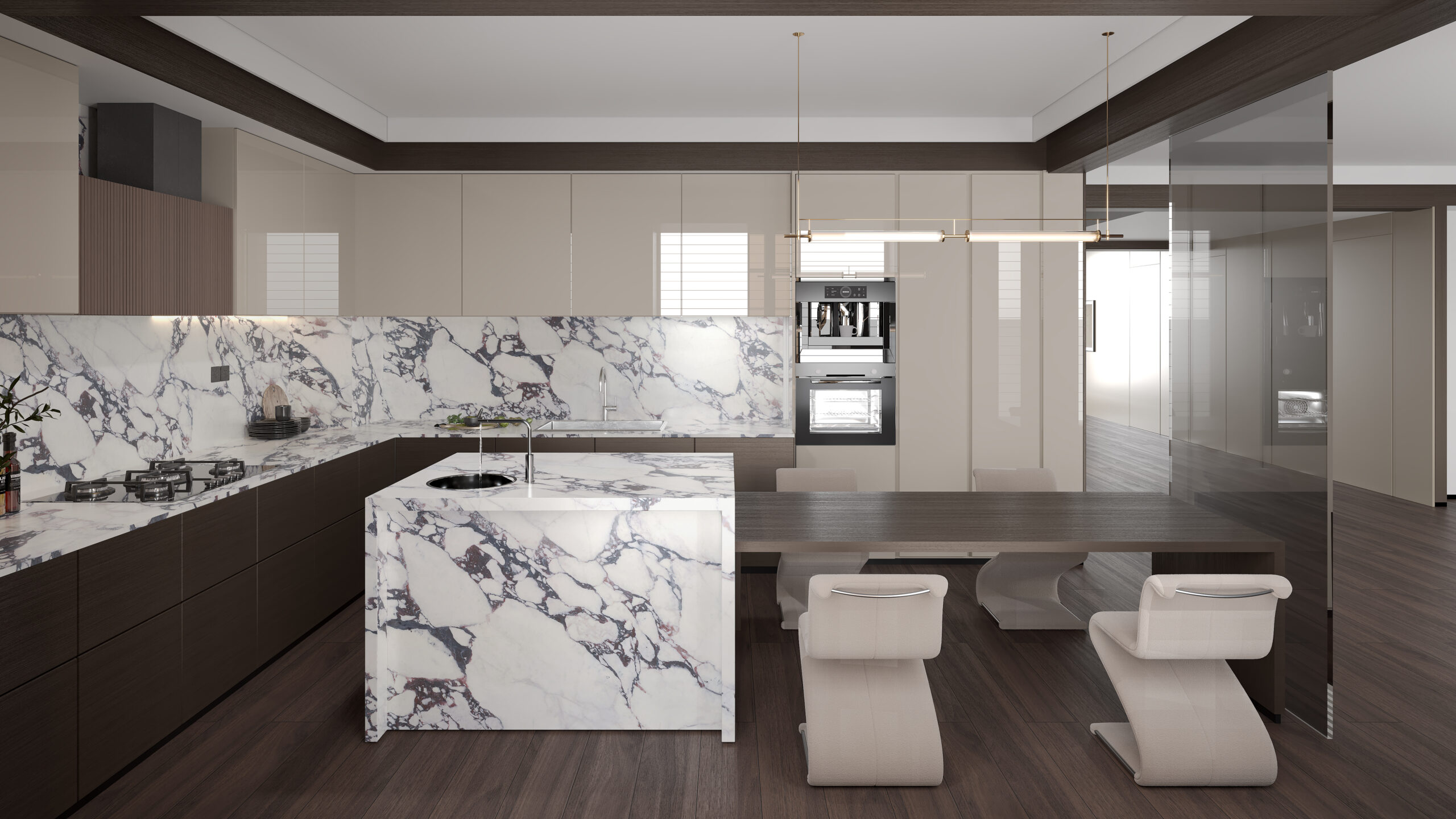Aurea Surfaces Violuxe PHI Collection luxury kitchen application