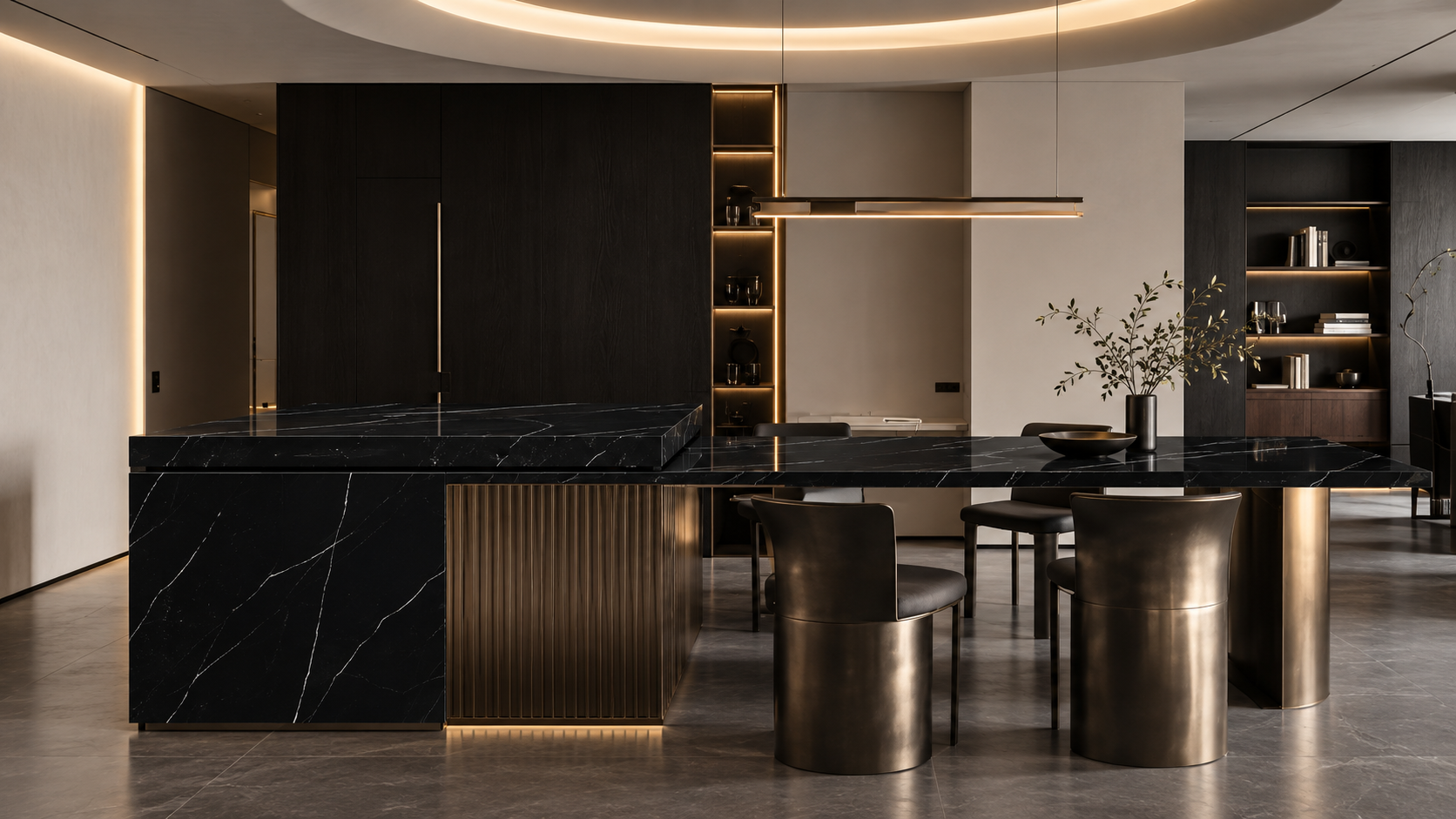 Aurea Surfaces Black Marquina Lumina Collection application