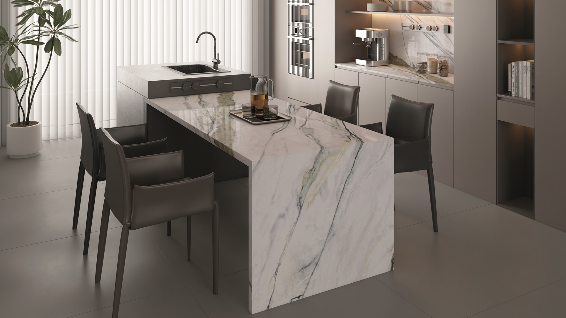 Aurea Surfaces Liberty PHI Collection luxury kitchen application